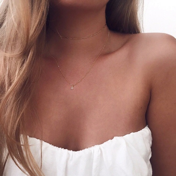 Jewelry - 4 for $25⚡️2 layer crystal choker necklace